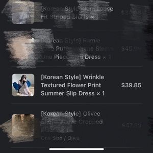 ordicle print dress Korean style